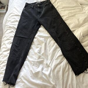 Zara Black High Rise Straight Leg Jeans Size 4